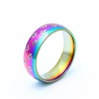 RAINBOW PAWPRINT RING - approx. size 6 - Steel - DOG CAT PAWS — photo 4