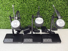 LOT OF 3  Yealink WHB620 Wireless Headset Office Phone w Base  Power Adapter