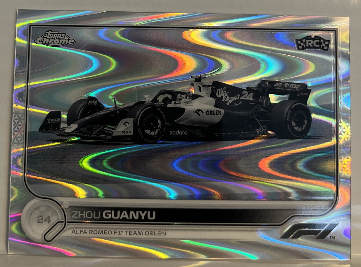 Zhou Guanyu 2022 Topps Chrome F1 Black & White Ray Wave Zhou Guanyu 2022 Topps Chrome F1 Black & White Ray Wave