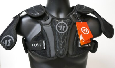 Warrior Burn NEXT SP18 Lacrosse Shoulder Pads, Black, Size YXS (Youth XSmall)