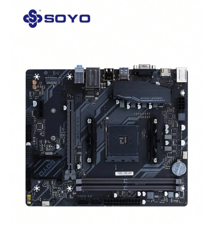 SOYO A520M Gaming motherboard(AM4 AMD/A520/Micro ATX/An M.2 /SATA 6Gb/s/USB 3.0 - Image 2 of 4