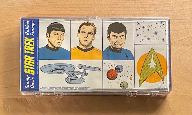 ヴィンテージ1991スタンプオアシススタートレックラバースタンプセット Vintage 1991 Stamp Oasis Star Trek Rubber Stamp Set ~ 7 Rubber