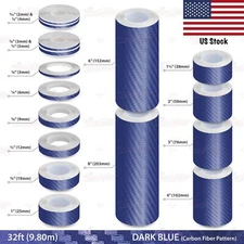 Roll Vinyl Pinstriping Pin Stripe Adhesive Tape Sticker CARBON FIBER DARK BLUE