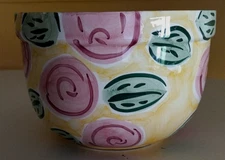 Inspirado handpainted  multi-color ceramic " Floral Grande" Bowl
