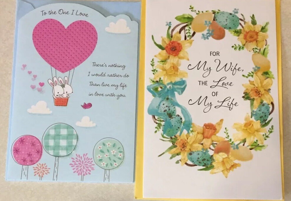 Lot of 6 American Greetings Easter Cards Assorted New Cards Crafts