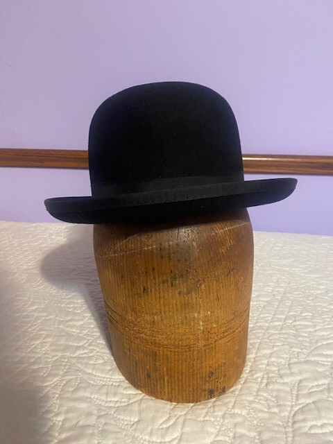 Vtg Eddy Bros of California Black Bowler Men display picture 1