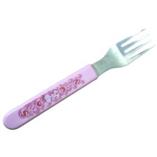 Vintage Pink Snoopy Stainless Steel Toddler Child 4 Prong Fork