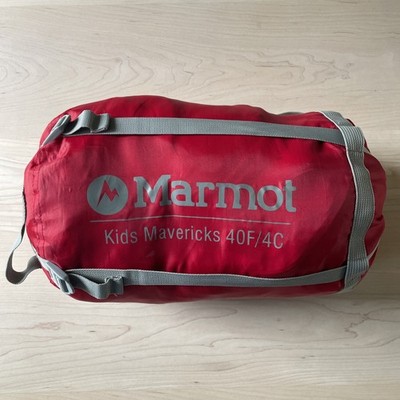 Marmot Kids Mavericks 40F/4C Sleeping Bag Red LZ REG S Children's w/ stuff sack