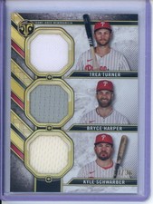2024 Topps Triple Threads Turner/Harper/Schwarber Game-Used Relics #/36 AA597