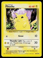 1999 pikachu pokemon card Graded: 1st Edition Shadowless 58/102 Base Set (1999) – Double Infinity Gaming [1] Growl 1999 Golden Pokemon Pikachu Trading