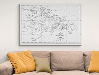 1914 Map of the Dominican Republic   Borders, Roads & Caribbean Geography