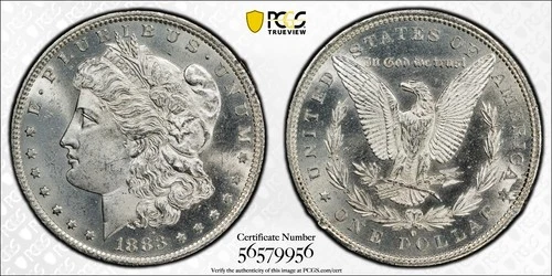 1883 O Morgan Silver Dollar PCGS Gold Shield Altered Surf. UNC Detail