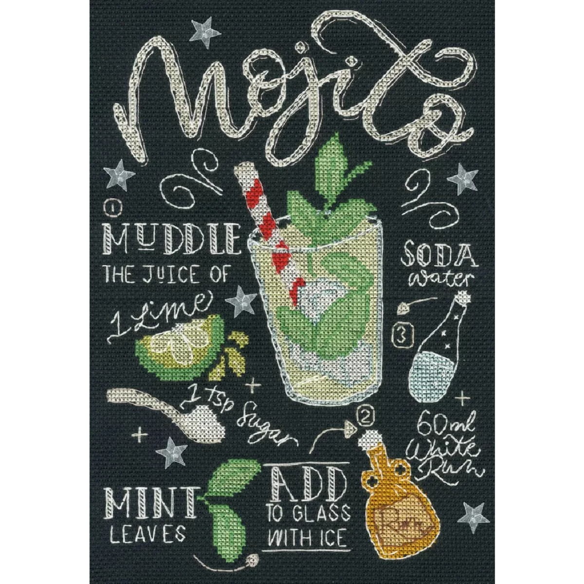 Bothy Threads counted cross stitch kit ""Mojito"", XLJ3, 18x26cm