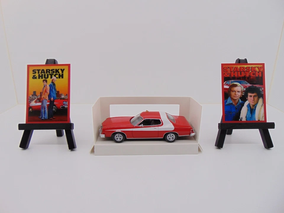 Ford Gran Torino 1976 Telefilm STARSKY & HUTCH Norev scala 1:43 + 2 Locandine - Immagine 2 di 4