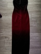 Women's Red Sleeveless Dress Casual Long Fit