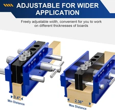 Self Centering Dowel Jig Kit Drill Guide Jig Block Straight Holes 6 PCS Drill