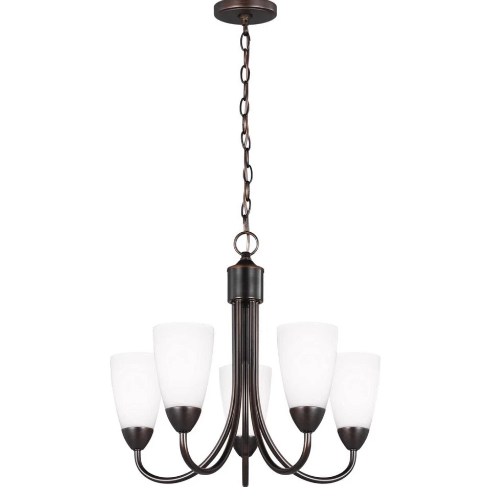 Lámpara de araña Sevilla 5 luces en bronce Foto 2 de 2