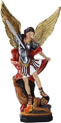 QIANLING 31 cm St. Michael Statue, Erzengel Michael Statue, San Miguel Engel