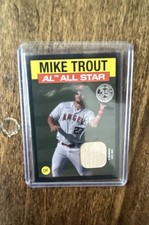 2021 Topps - 1986 Topps All-Star Baseball Relics Mike Trout #86ASRMT Black /199