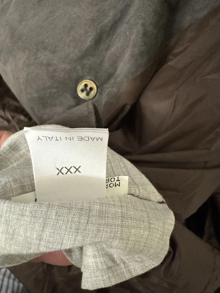 brunello cucinelli  Suede down vest Double Breasted 3x - Image 4 of 4