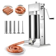 VEVOR Manual Sausage Stuffer 33 LBS / 15 L Dual-Speed Meat Stuffer with 5 Tubes
