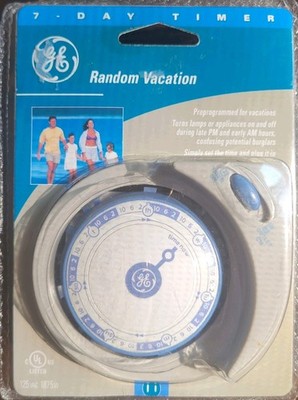 GE 7 Day Timer Random Vacation  Security Home Safety Plug In  Indoor Light NIB