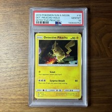 2019 Pokemon Sun & Moon Detective Pikachu #10 Detective Pikachu Holo PSA 10 on eBay