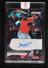 2020 Panini Prizm Rookie Burgundy Cracked Ice 5/15 Yordan Alvarez Auto 5m1