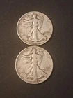 Lot (2) 1943-S Walking Liberty Half Dollar Coins