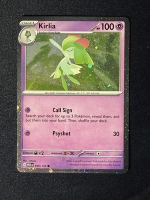 Kirlia (Cosmos Holo w Swirl) 059/132 Pokemon MEG Crisp NM/M   Ships Free