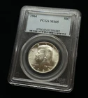 1964 Kennedy Half Dollar PCGS MS65 Blue Label 90% Silver Coin