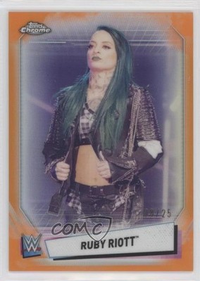 2021 Topps Chrome WWE Orange Refractor 8/25 Ruby Riott #65 2v0