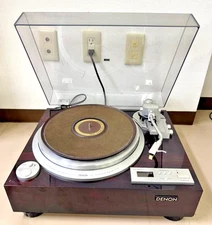 DENON DP-59L Direct Drive Turntable with ELAC STS-555 & AT665BX - WORKING