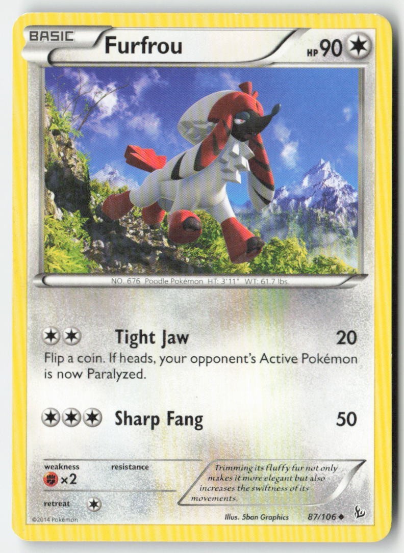Furfrou 87/106 Uncommon MP Regular - Flashfire