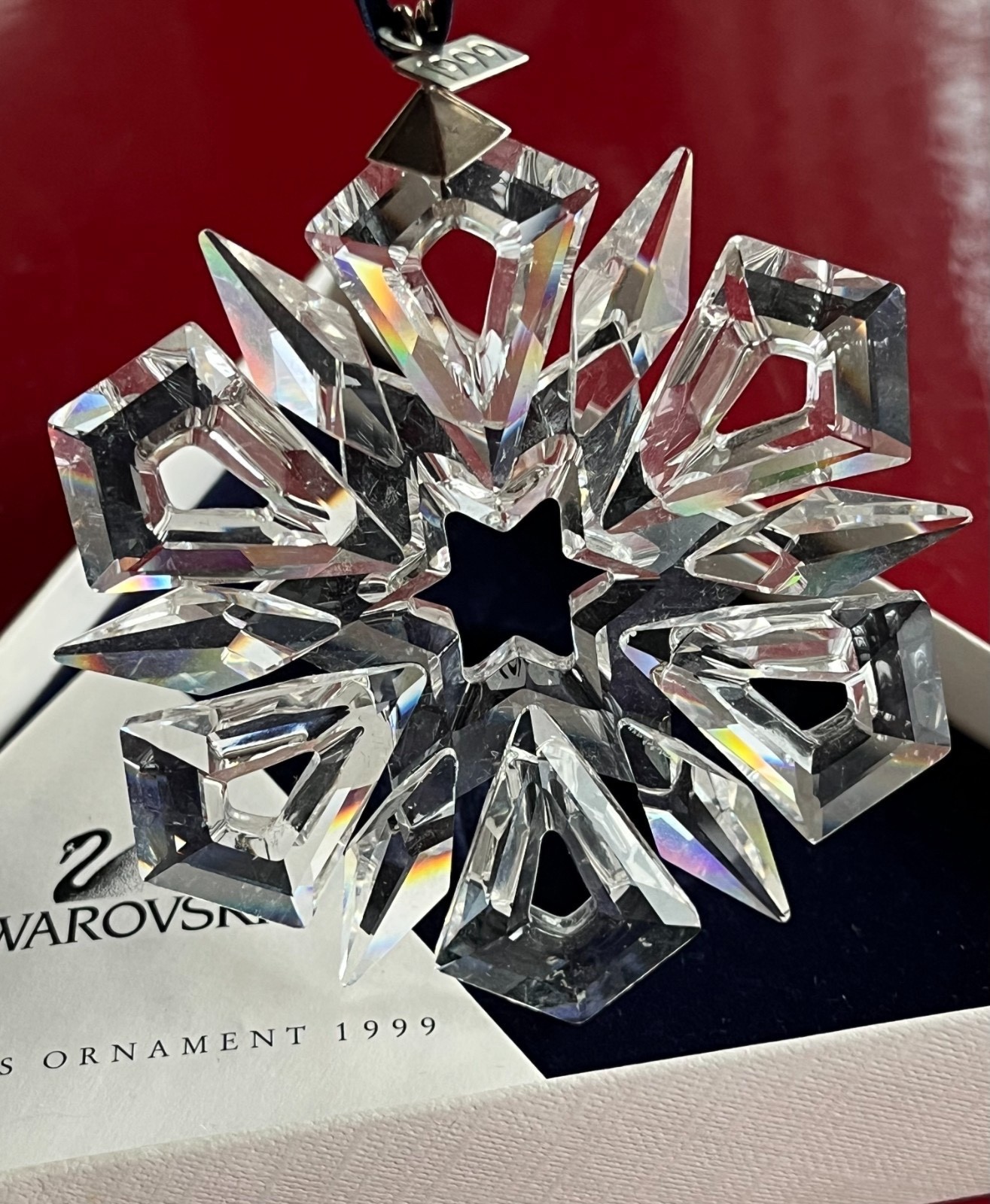 1999 Authentic Austrian Swarovski Christmas Annual 3" Star-Snowflake Ornament!