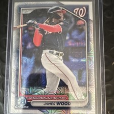 JAMES WOOD 2024 Bowman Chrome #BCP-216 Prospects Mojo Refractor (RC) Nationals