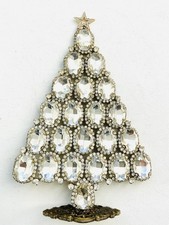 STRASS WEIHNACHTSBAUMSTÄNDER VINTAGE NACHLASS SCHMUCK ANTIKSCHMUCK DEKO