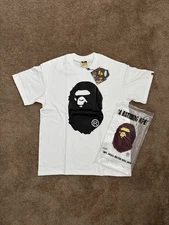BAPE Bicolor Big Ape Head Tee Size Large
