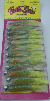 Betts 025ST-39G 1/4 Oz Käfer Spin Split Tail Chr Crawfish Glit Karte Mit 12