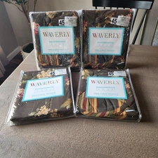 4 NEW Waverly Napoli Expresso Peek A Boo Curtain Valances Scalloped 54x16 #45