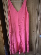 Coral Linen Blend Dress From George Size 24 Worn Once or Twice