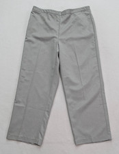 Alfred Dunner Women's Pants Size 18P Gray Elastic Waist Pull-On Pockets