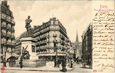 CPA PARIS 5. - Place Maubert und Statue Étienne Dolet (80401)