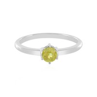 Cavill Ring Sphen 0,71Ct Rund LimonengrüN Sterlingsilber Platiniert Damen