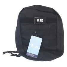 MEDSOURCE MS-ELITE-FA187E First Aid Kit Bag,Black,9 1/2" L 487J36