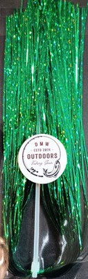 Flashabou .37mm, 11-1/2'' long, DISCO GREEN, Fly Tying, Lures, Jigs, Flash, Flies