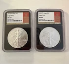 Lot of 2 - 2025-P - American Eagle - 2x1oz NGC MS69 Eagle Privy!