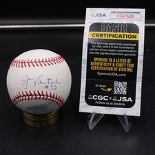 Josh Beckett/Jason Varitek Signed 2007 World Series Baseball Auto JSA ZJ22494