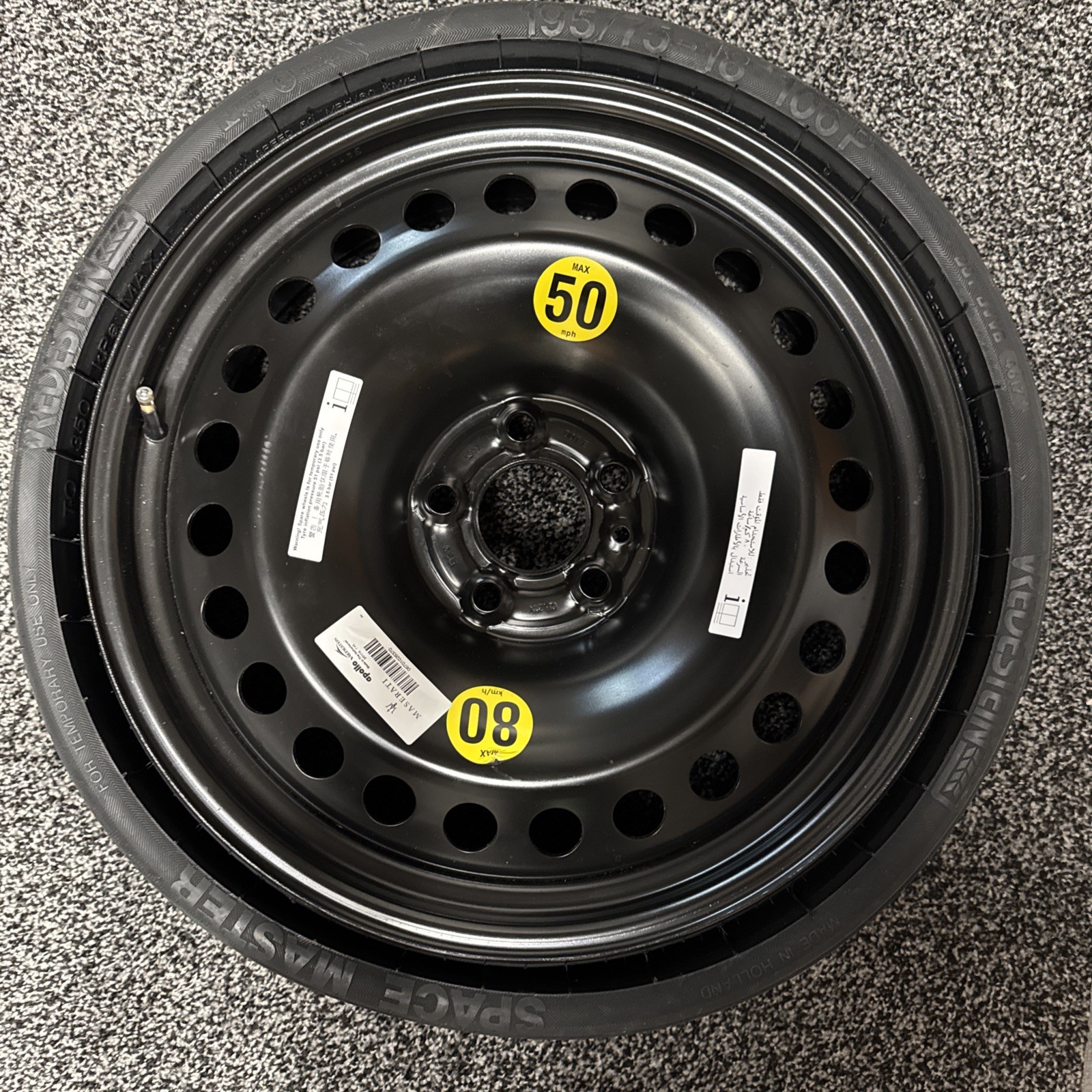 Maserati Levante Emergency Spare Tire Wheel Donut Rim 18 18" OEM 06701026370