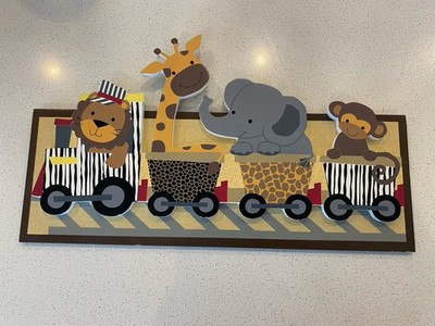 Nursery Decor Train With Zoo Animals 
